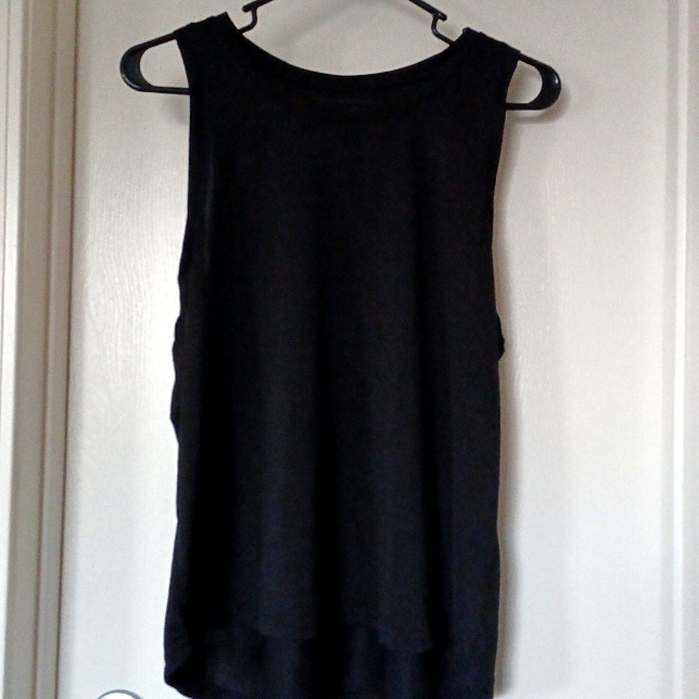 See Through Black Sleeveless Top
